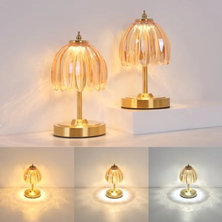 Set of 2 Tulip Table Lamp with 5200mAh Battery and Touch Control, Cordless Small Table Lamp with 3 Colors, Rechargeable Battery
Set of 2 Tulip Table Lamp with 5200mAh Battery and Touch Control, Cordless Small Table Lamp with 3 Colors, Rechargeable Battery