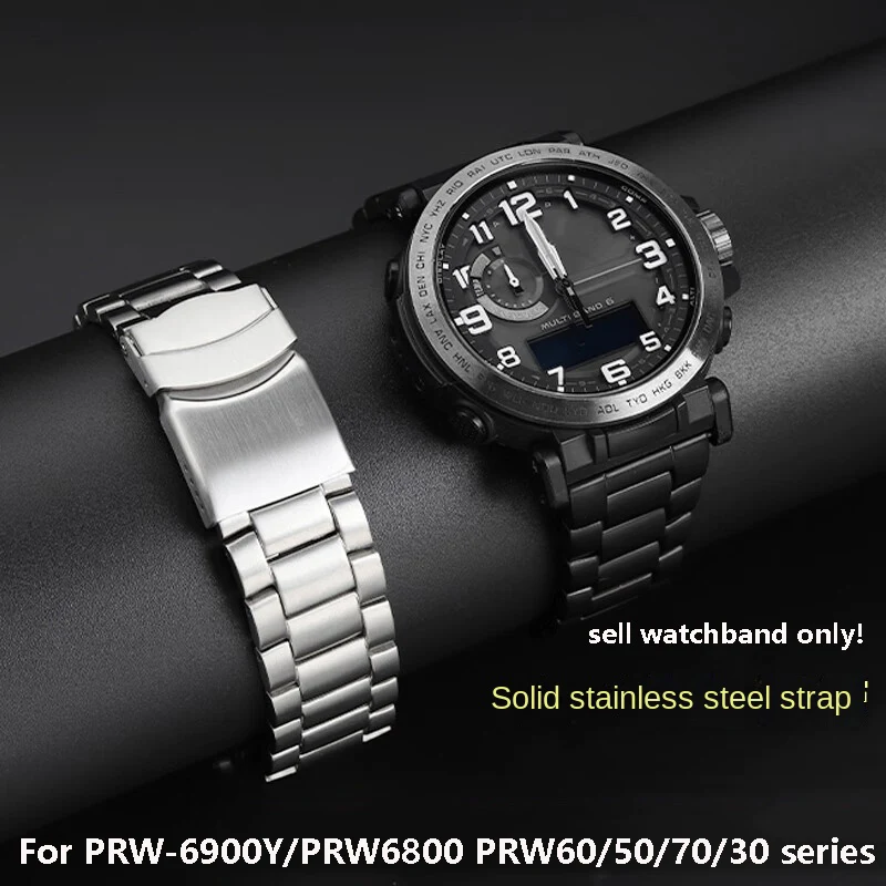 23mm precision steel watch chain for Casio PRW-6900Y/PRW6800 PRW60/50/70/30 series stainless steel watch strap metal wristband
23mm precision steel watch chain for Casio PRW-6900Y/PRW6800 PRW60/50/70/30 series stainless steel watch strap metal wristband