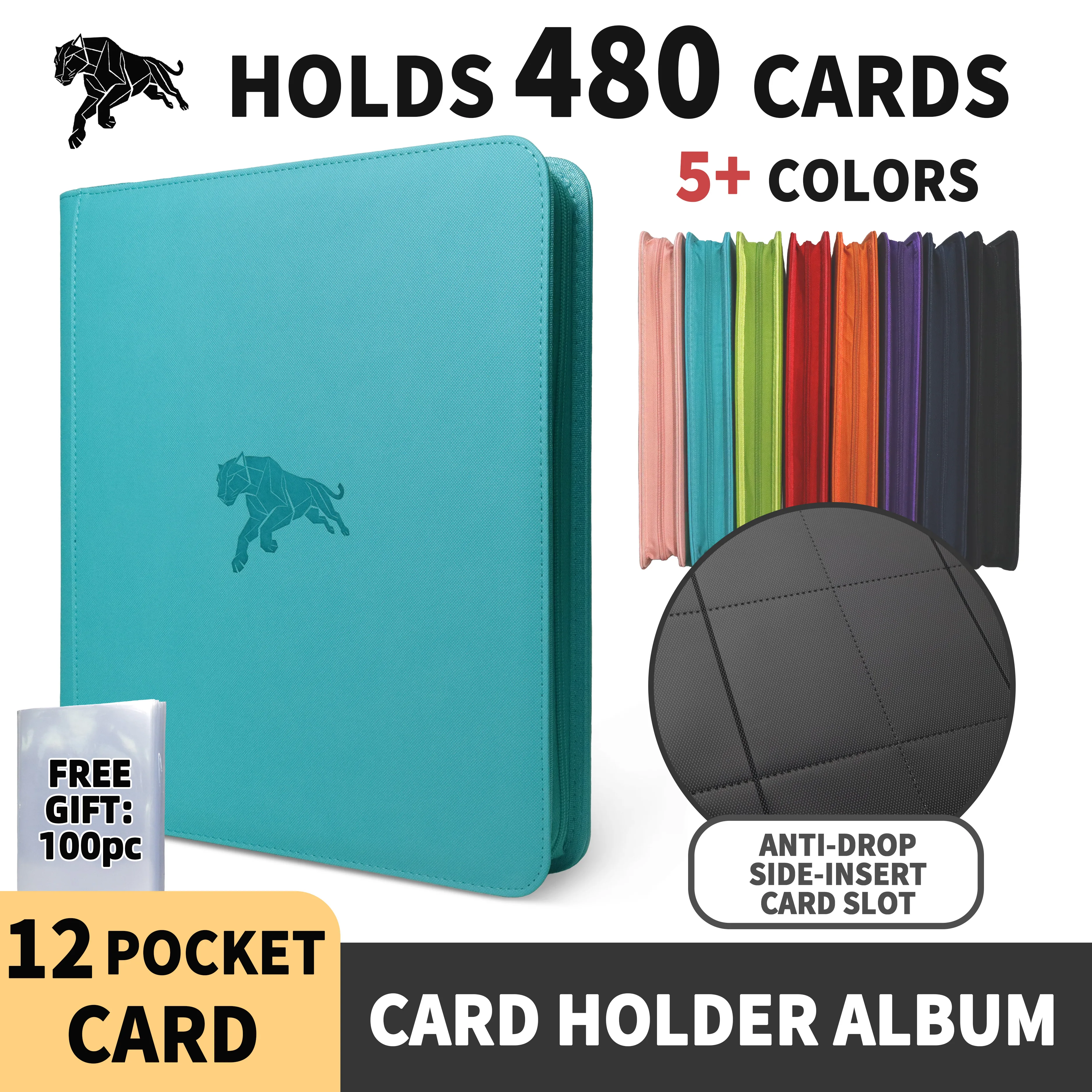 12-Pocket Card Binder,Premium Zip Trading Card Album,480 Pocket Double Sided Pocket,Sports Cards, Game Cards and Trading Cards
12-Pocket Card Binder,Premium Zip Trading Card Album,480 Pocket Double Sided Pocket,Sports Cards, Game Cards and Trading Cards