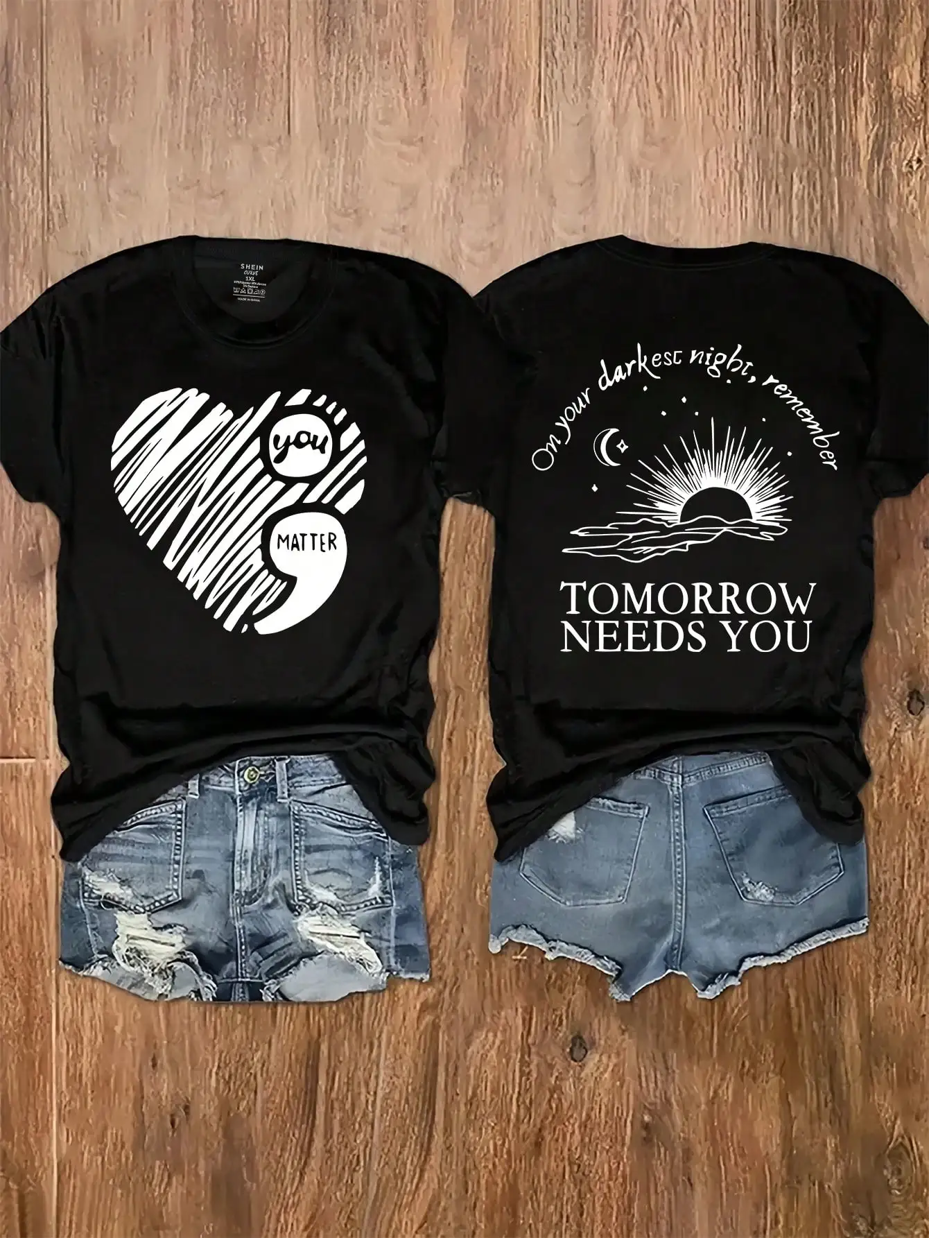 Футболка больших размеров с графическим принтом и надписью «Солнце, Луна и сердце» и слоганом «Завтра тебя ждут» для женщин
Футболка больших размеров с графическим принтом и надписью «Солнце, Луна и сердце» и слоганом «Завтра тебя ждут» для женщин