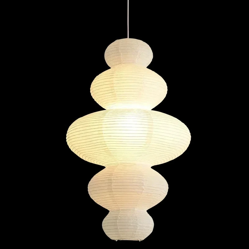 Japanese Wabi-sabi Rice Paper Pendant Lights Akari Noguchi Yong Ceiling Hanging Lamp Living Room Bedroom Home Decor Chandelier 
Japanese Wabi-sabi Rice Paper Pendant Lights Akari Noguchi Yong Ceiling Hanging Lamp Living Room Bedroom Home Decor Chandelier