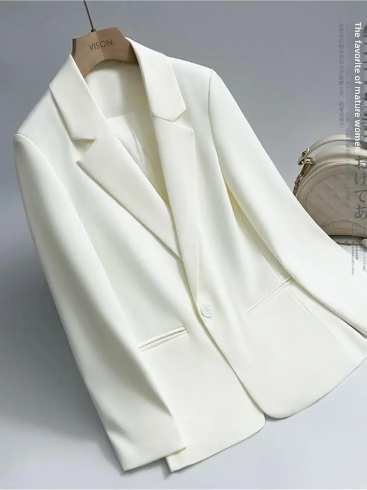 Весна 2024, женский белый костюм Jaet, простой универсальный корейский костюм для поездок на работу, офисная одежда Long Sve на одной пуговице
Весна 2024, женский белый костюм Jaet, простой универсальный корейский костюм для поездок на работу, офисная одежда Long Sve на одной пуговице
