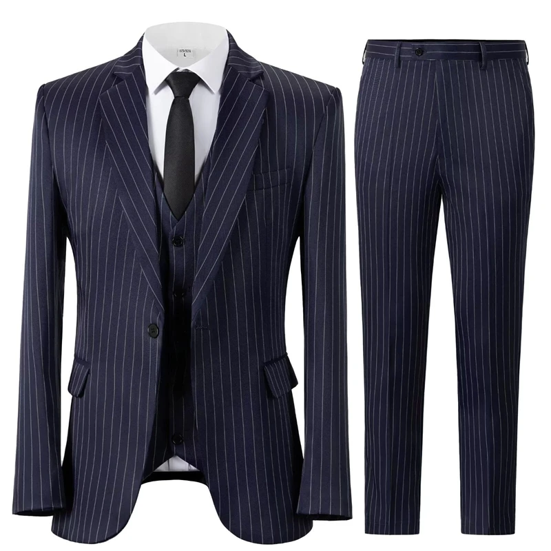Men Suit 3 Pieces Gray Stripe Single Button With Lapel For Wedding Banquet Party Business Casual Work Daily Jacket Vest Pants
Men Suit 3 Pieces Gray Stripe Single Button With Lapel For Wedding Banquet Party Business Casual Work Daily Jacket Vest Pants
