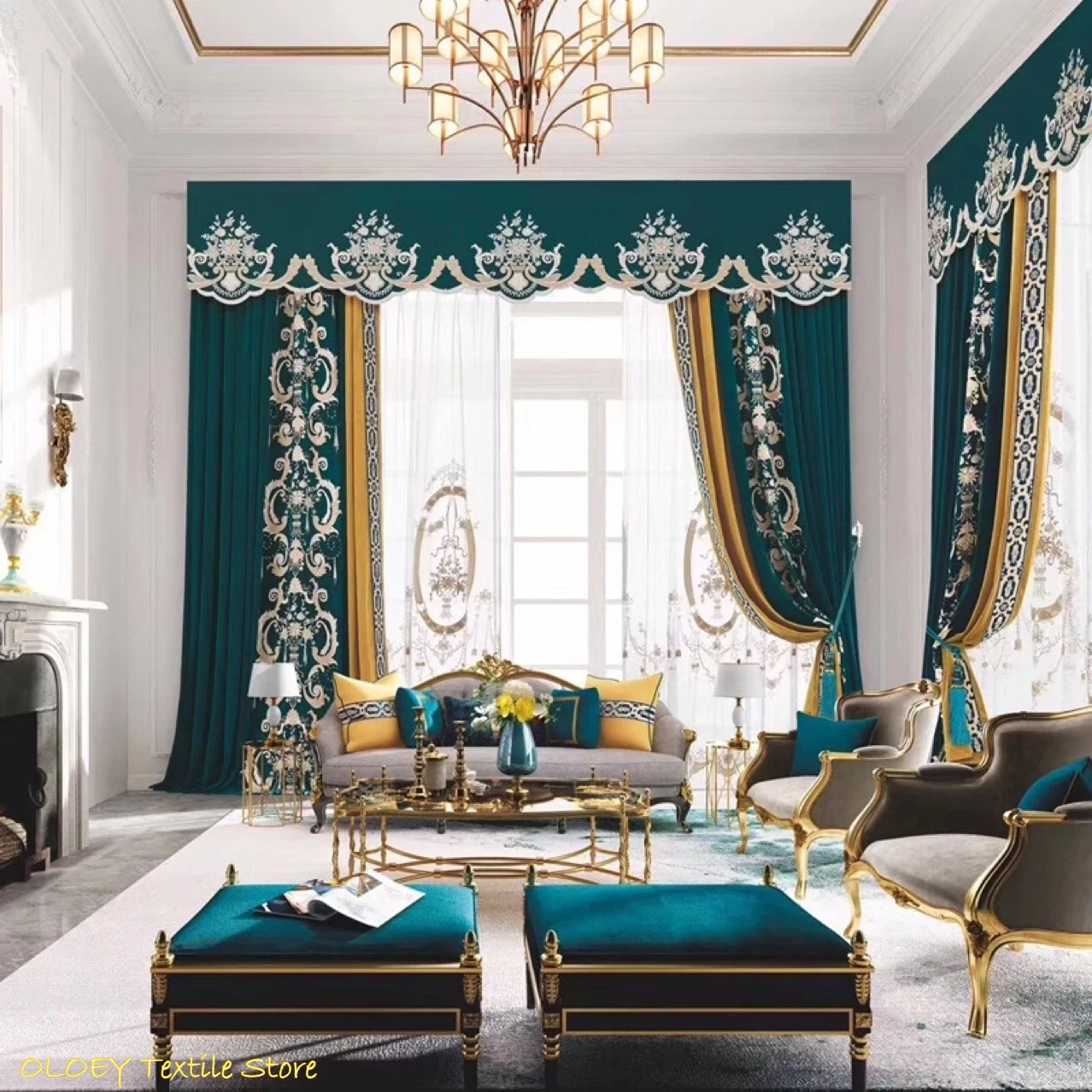 Luxury High-grade European French Velvet Embroidered Curtains for Living Room Bedroom Hollow Blackout Duplex Curtains Custom 1PC
Luxury High-grade European French Velvet Embroidered Curtains for Living Room Bedroom Hollow Blackout Duplex Curtains Custom 1PC