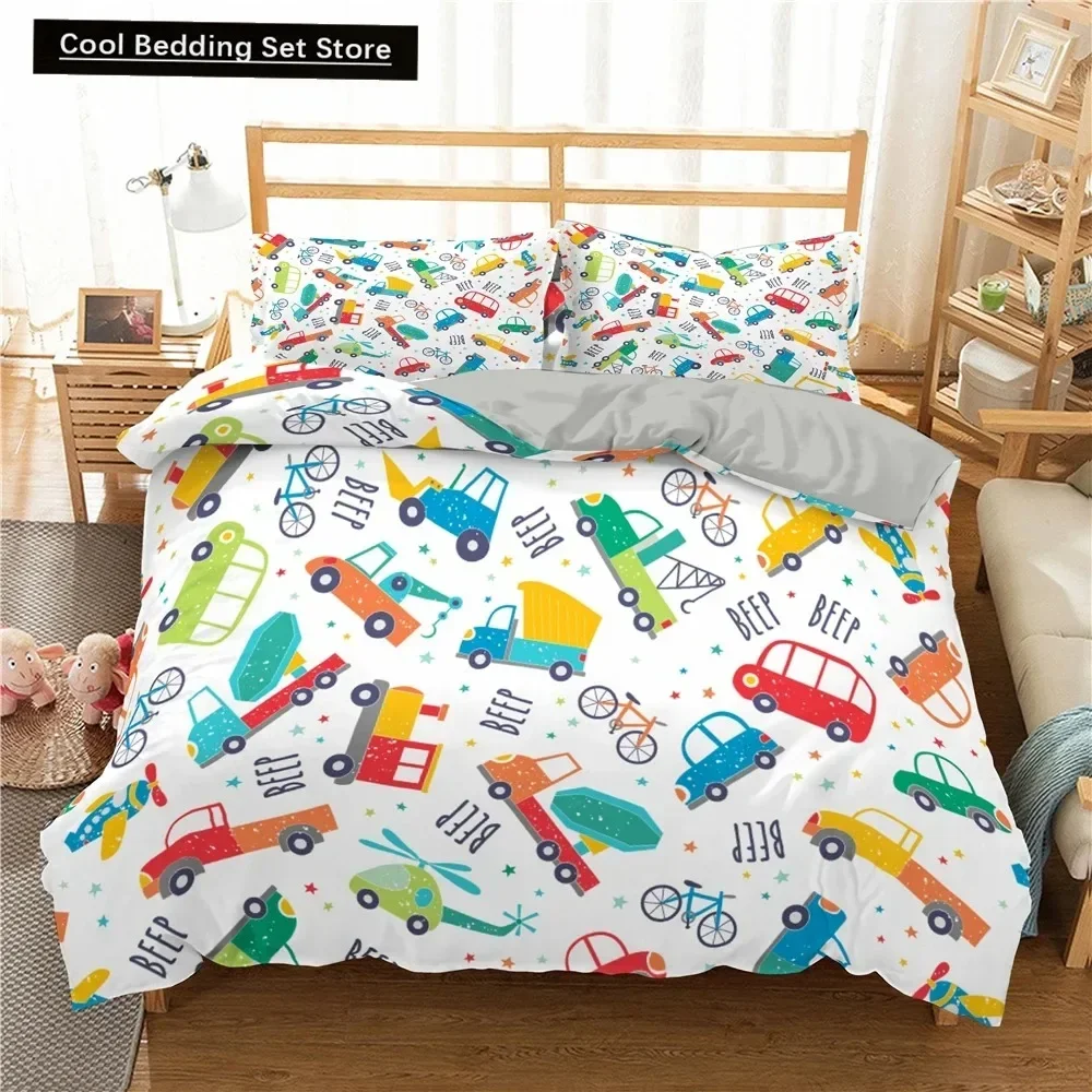 3D Print Train Bedding Sets 3Pcs Duvet Cover Toy Car Truck Soft Quilt Cover Single Queen King Size Polyester Comforter Cover
3D Print Train Bedding Sets 3Pcs Duvet Cover Toy Car Truck Soft Quilt Cover Single Queen King Size Polyester Comforter Cover