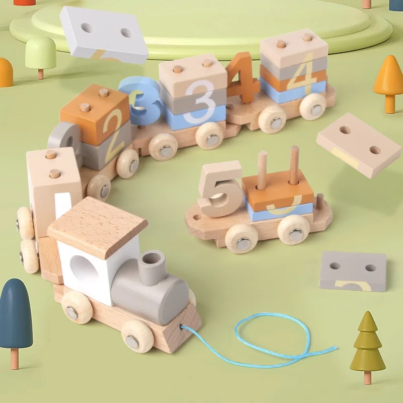 Wooden Number Building Blocks Train Pull Along Educational Stacking Puzzle Baby Intellectual Learning Number Recognition Toy
Wooden Number Building Blocks Train Pull Along Educational Stacking Puzzle Baby Intellectual Learning Number Recognition Toy