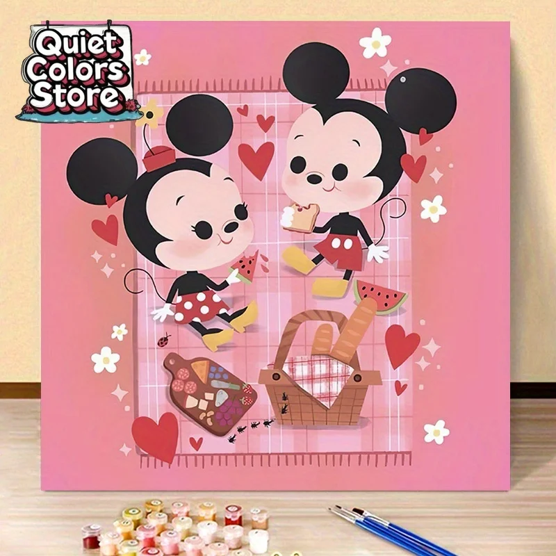 (Магазин Quiet Colors) 1 шт., Набор для рисования по номерам для взрослых — Пикник Диснея с Микки и Минни, 40×40 см/15,7×15,7 дюймов, для начинающих
(Магазин Quiet Colors) 1 шт., Набор для рисования по номерам для взрослых — Пикник Диснея с Микки и Минни, 40×40 см/15,7×15,7 дюймов, для начинающих