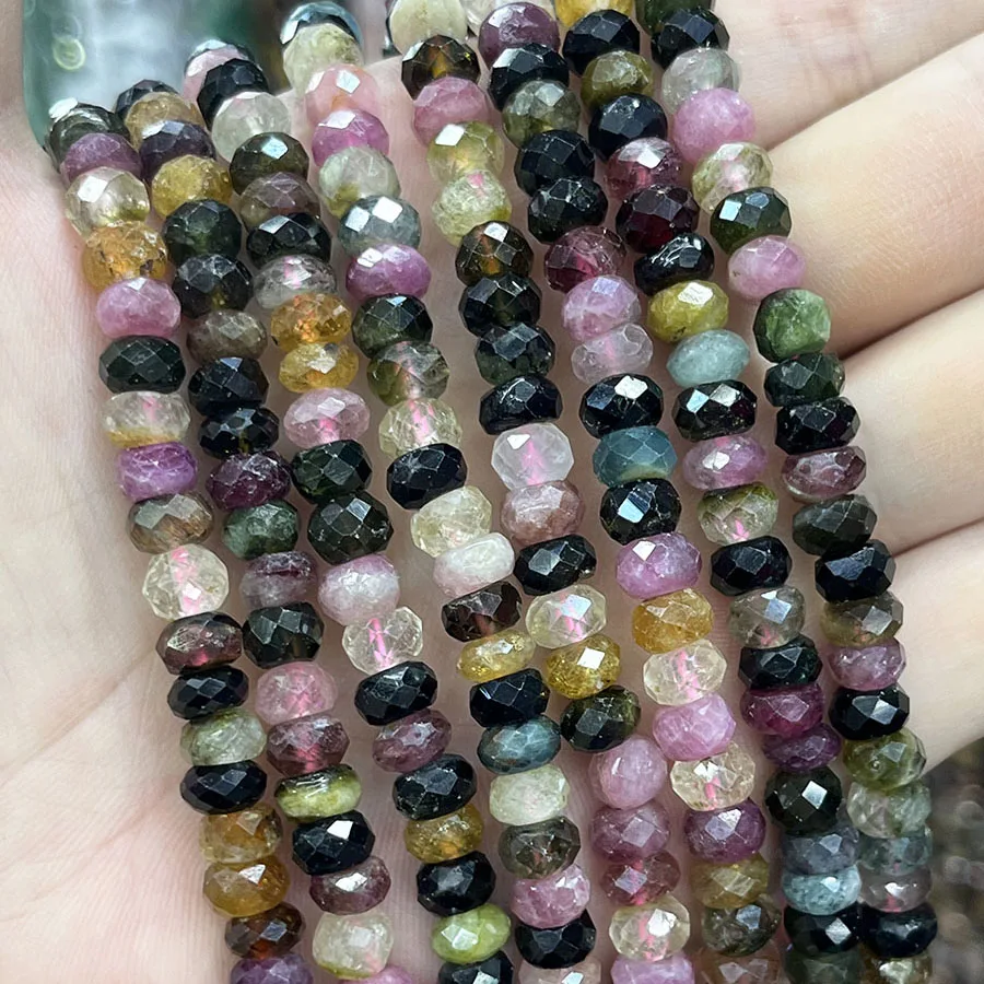 4x6mm Natural Color Tourmaline Stone Disc Bead Small Section Loose Beads for Jewelry Making DIY Manual Necklace Bracelet 15''
4x6mm Natural Color Tourmaline Stone Disc Bead Small Section Loose Beads for Jewelry Making DIY Manual Necklace Bracelet 15''
