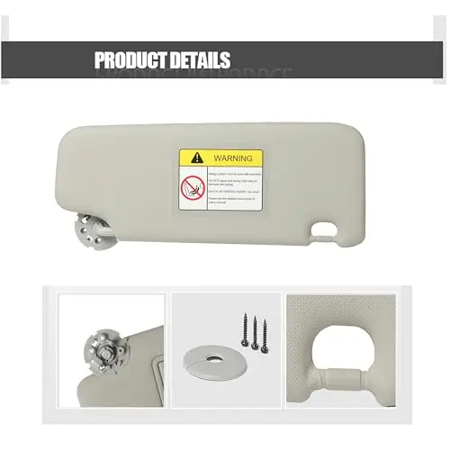 Gray Sun Visor Set For Driver Left And Passenger Right Side, Fits Chevrolet Cruze 2011–2019, No Light, OEM Replacement
Gray Sun Visor Set For Driver Left And Passenger Right Side, Fits Chevrolet Cruze 2011–2019, No Light, OEM Replacement
