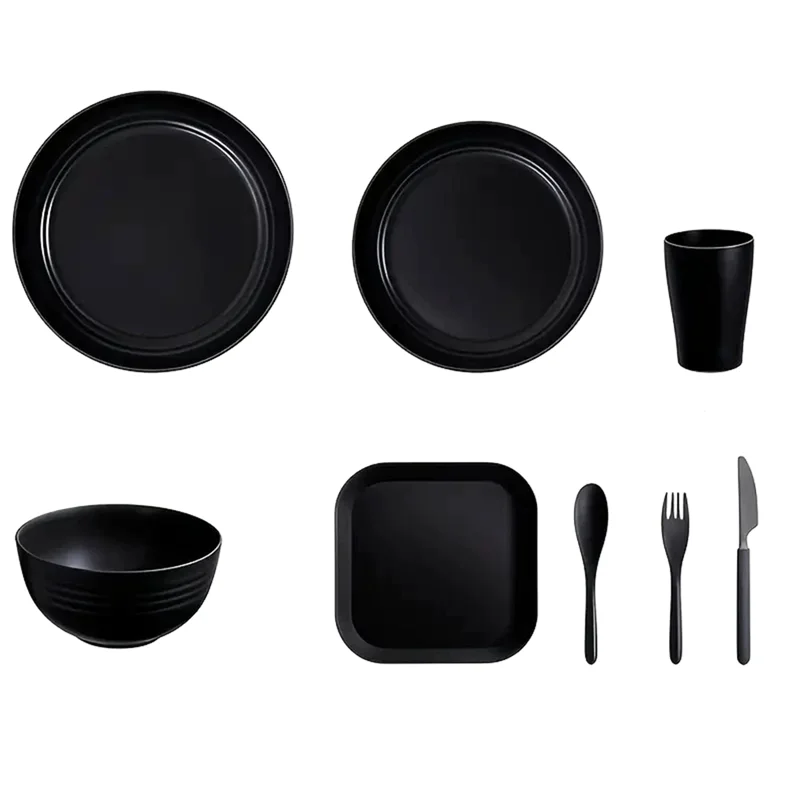 ABJI-For Apartment, Camping With Cups, Knives, Forks And Spoons, Dishes Reusable Unbreakable Kitchen Dishware
ABJI-For Apartment, Camping With Cups, Knives, Forks And Spoons, Dishes Reusable Unbreakable Kitchen Dishware