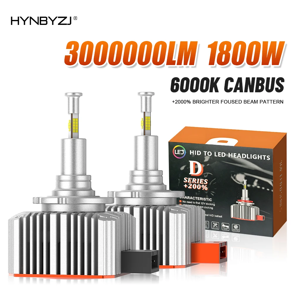 HYNBYZJ 360 D3S D1S LED Headlights Canbus 1:1 HID D5S D8S D1R D3R D5R Auto Lamp 3000000LM 1800W Plug&Play Turbo LED Bulb For Car
HYNBYZJ 360 D3S D1S LED Headlights Canbus 1:1 HID D5S D8S D1R D3R D5R Auto Lamp 3000000LM 1800W Plug&Play Turbo LED Bulb For Car