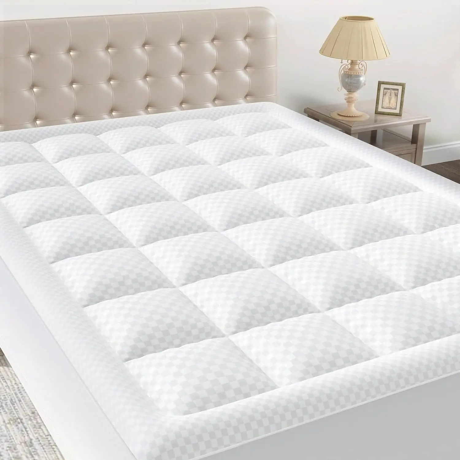 King Quilted Fitted Mattr Pad, Elastic Fitted Mattr Topper, Cooling Soft Mattr Cover Stretches Up To 21 Hes Deep, Hine Washable
King Quilted Fitted Mattr Pad, Elastic Fitted Mattr Topper, Cooling Soft Mattr Cover Stretches Up To 21 Hes Deep, Hine Washable