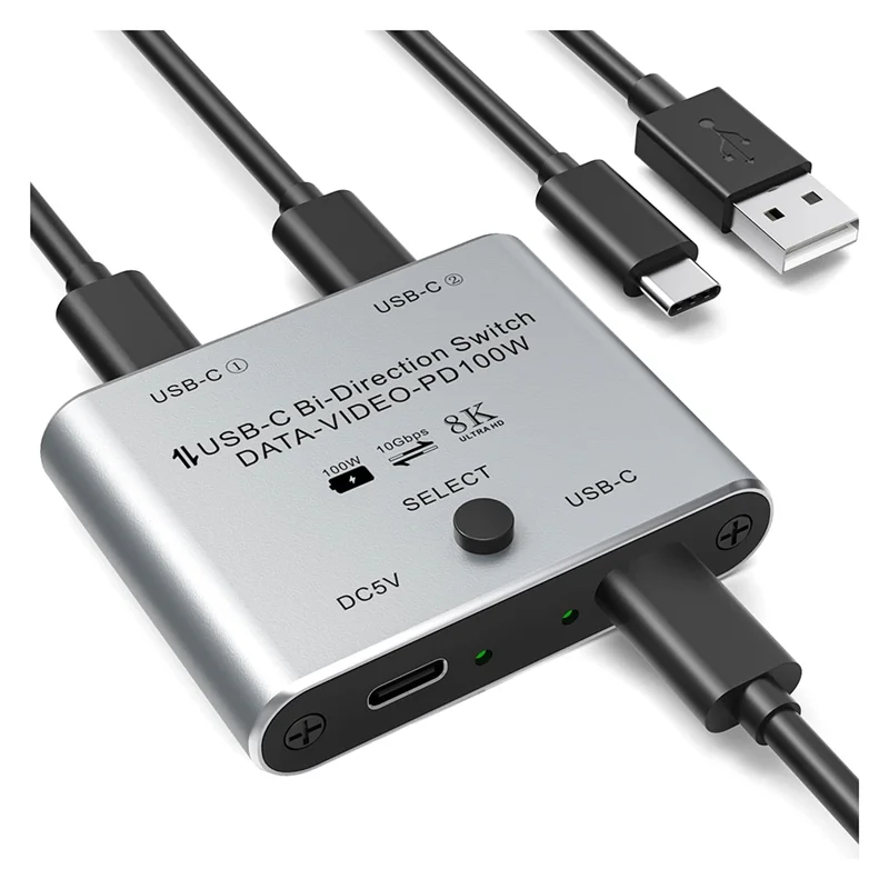 [NEW A09R!】 USB-C 8K Switch Bi-Directional KVM Switcher Supports 8K 60Hz/4K 144Hz Video Output 100W PD 10Gbps Data Transmission
[NEW A09R!】 USB-C 8K Switch Bi-Directional KVM Switcher Supports 8K 60Hz/4K 144Hz Video Output 100W PD 10Gbps Data Transmission