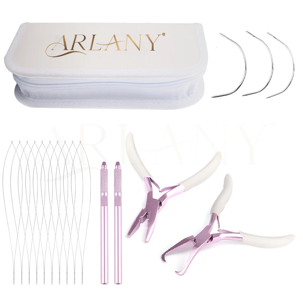 ARLANY Hair Extension Plies Kit with Anti-slip Handle Hair Loop Tool Microlink Plier for Sewing Weft Extensions Hair Tinsel
ARLANY Hair Extension Plies Kit with Anti-slip Handle Hair Loop Tool Microlink Plier for Sewing Weft Extensions Hair Tinsel