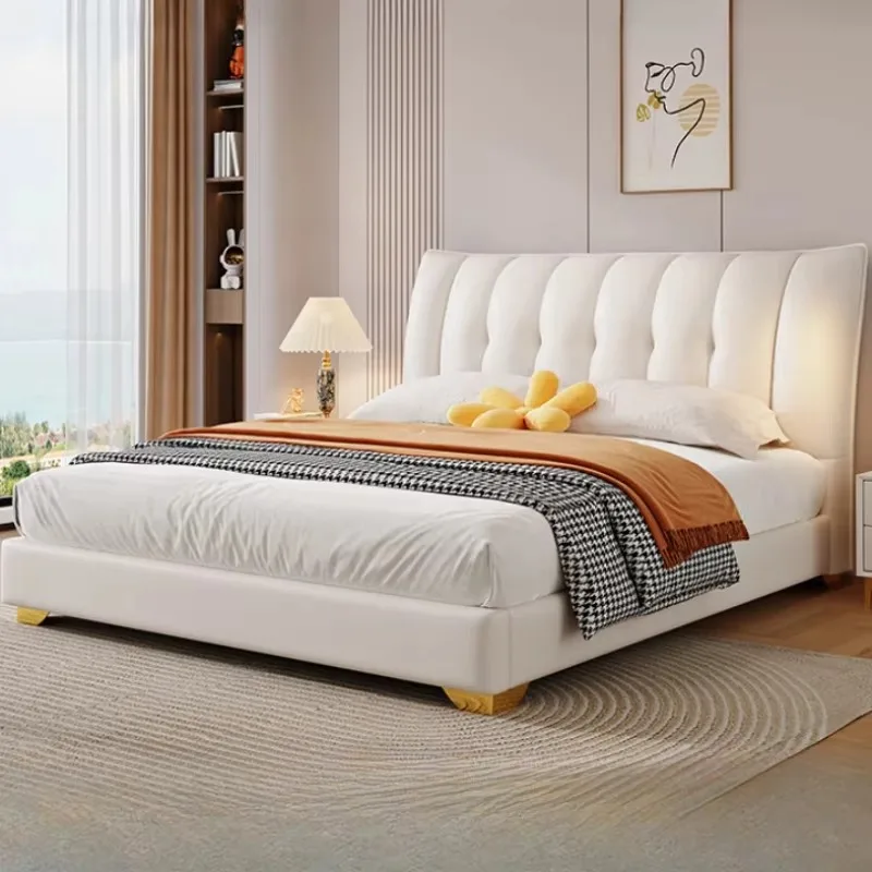 High End Nordic Aesthetic Bed Frame Storage King Size Modern Queen Bed Frame Luxury Leather Camas Matrimonial Room Furniture
High End Nordic Aesthetic Bed Frame Storage King Size Modern Queen Bed Frame Luxury Leather Camas Matrimonial Room Furniture