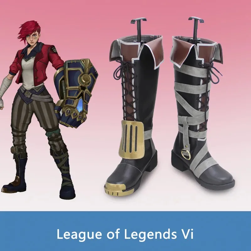 LOL Vi League of Legends Косплей Костюм Обувь Сапоги из искусственной кожи ручной работы
LOL Vi League of Legends Косплей Костюм Обувь Сапоги из искусственной кожи ручной работы