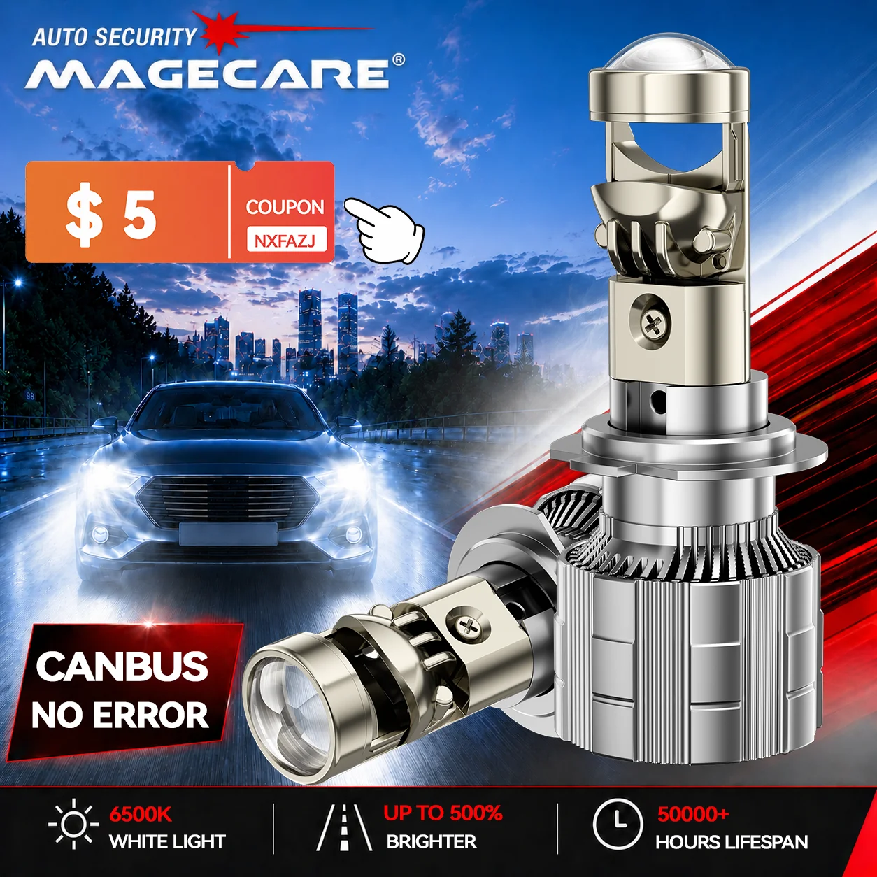 H7 H4 LED Bulbs Hi/Lo Beam,Small Projector Lens H11 9005 HB3 9006 HB4 Fog Lamps 30000Lm 6500K White Light for Cars Motorcycles
H7 H4 LED Bulbs Hi/Lo Beam,Small Projector Lens H11 9005 HB3 9006 HB4 Fog Lamps 30000Lm 6500K White Light for Cars Motorcycles