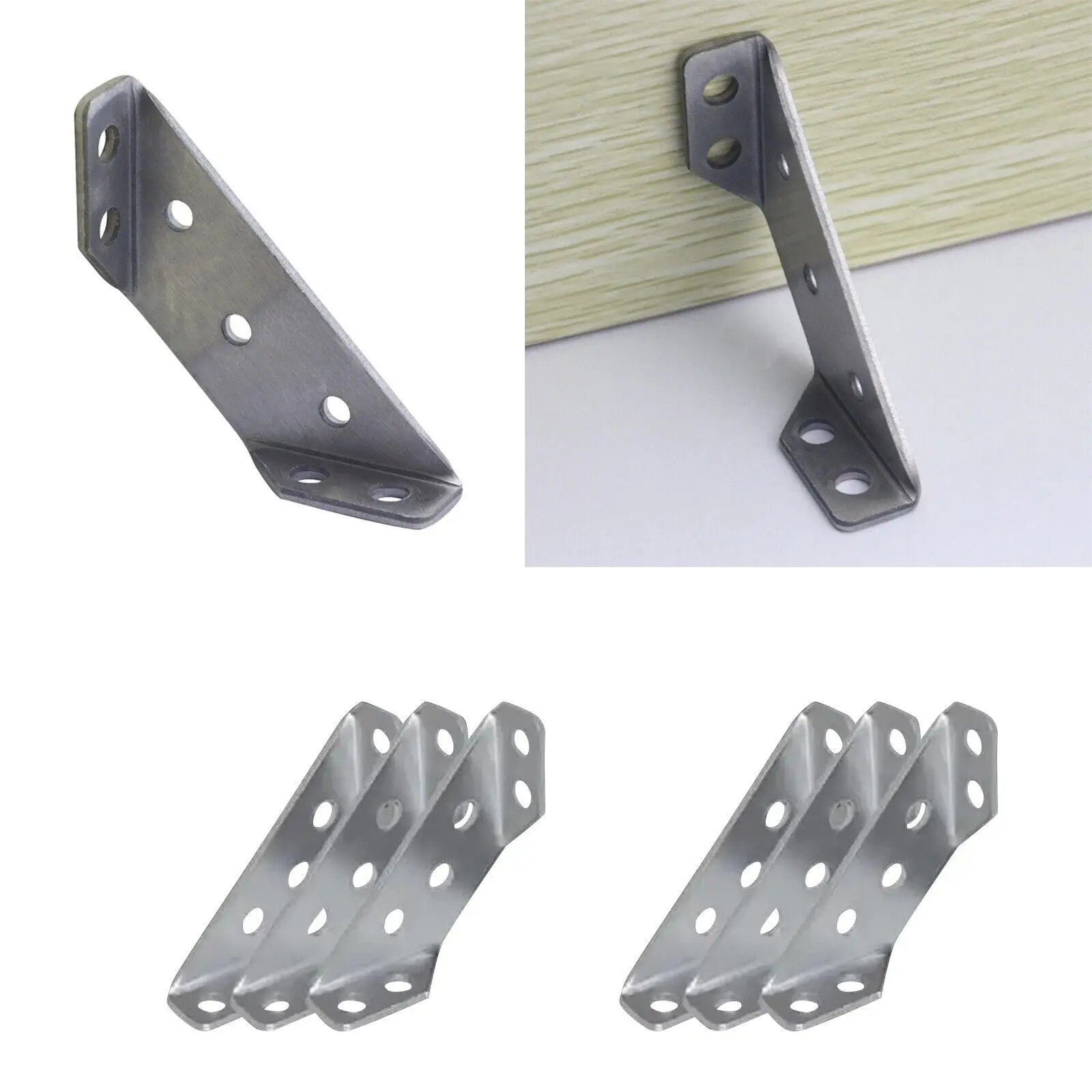 10PCS Triangle Bracket Corner Code Furniture Support Fixed Stainless Steel Connector Corner Right Angle Bracket Hardware
10PCS Triangle Bracket Corner Code Furniture Support Fixed Stainless Steel Connector Corner Right Angle Bracket Hardware