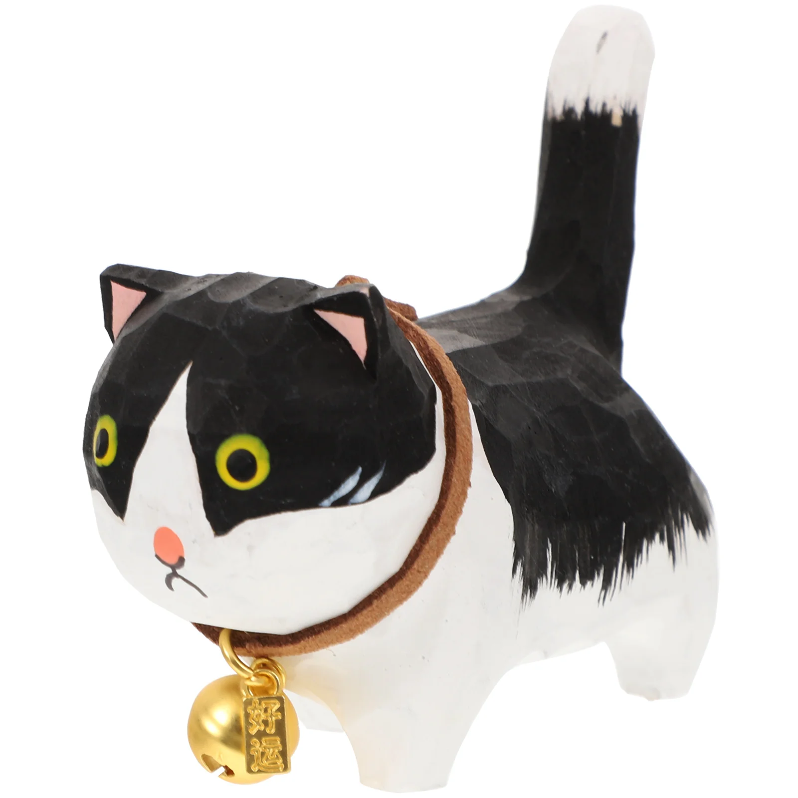 Bell Cat Ornaments Sculpture Statue Hand-carved Kitten Small Desktop Sculptures Home Decor Animal Indoor Decoration
Bell Cat Ornaments Sculpture Statue Hand-carved Kitten Small Desktop Sculptures Home Decor Animal Indoor Decoration