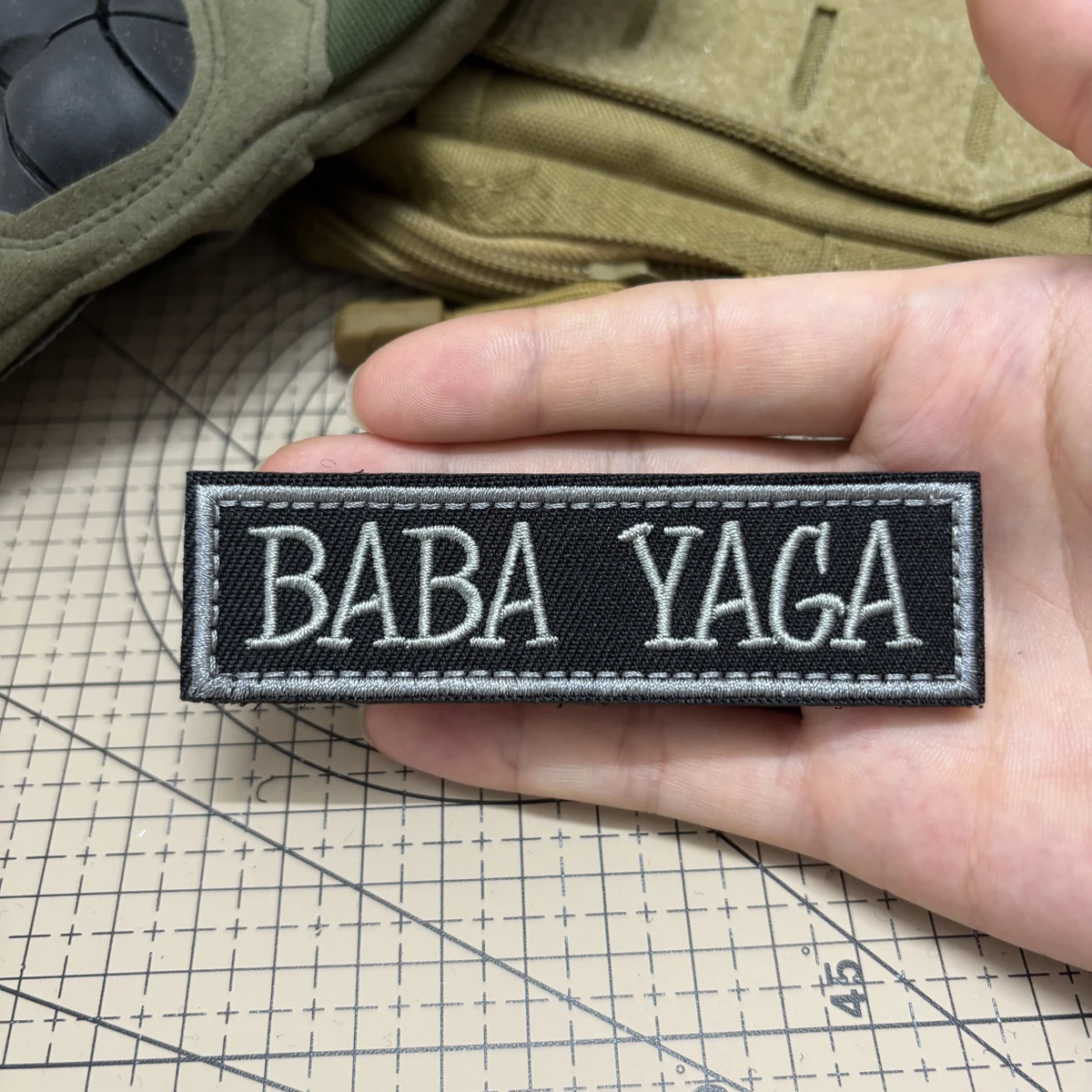 Baba Yaga Tactical Quote tactics Embroidered patch hook and loop fasteners Morale badge DIY for jacket backpack
Baba Yaga Tactical Quote tactics Embroidered patch hook and loop fasteners Morale badge DIY for jacket backpack