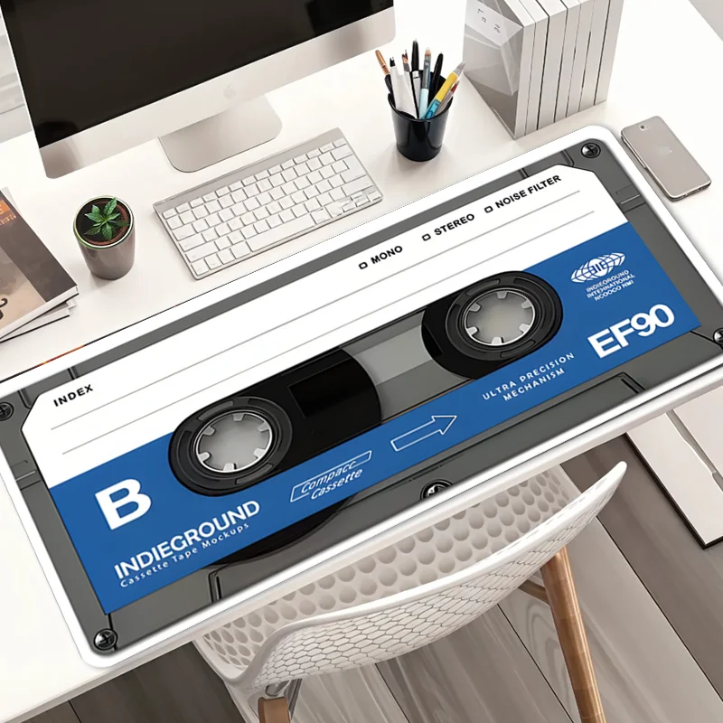 Retro tape mouse pad, music design, blue aesthetic art, anti-slip rubber base, durable desktop accessory, high quality, washable
Retro tape mouse pad, music design, blue aesthetic art, anti-slip rubber base, durable desktop accessory, high quality, washable