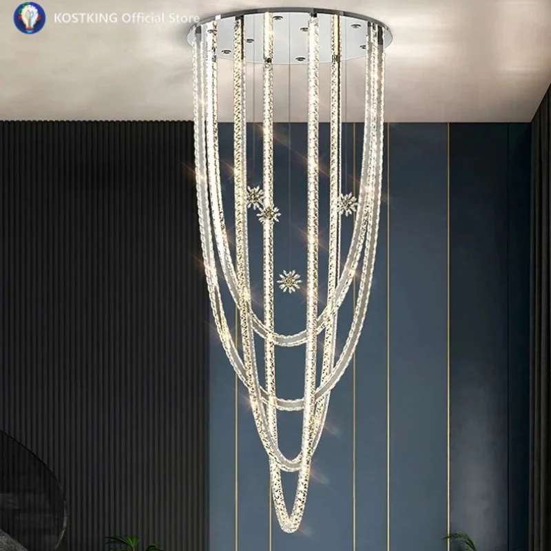 Современное украшение дома, роскошная хрустальная люстра, лестница, люстра для гостиной, потолочный светодиодный светильник для внутреннего освещения
Современное украшение дома, роскошная хрустальная люстра, лестница, люстра для гостиной, потолочный светодиодный светильник для внутреннего освещения