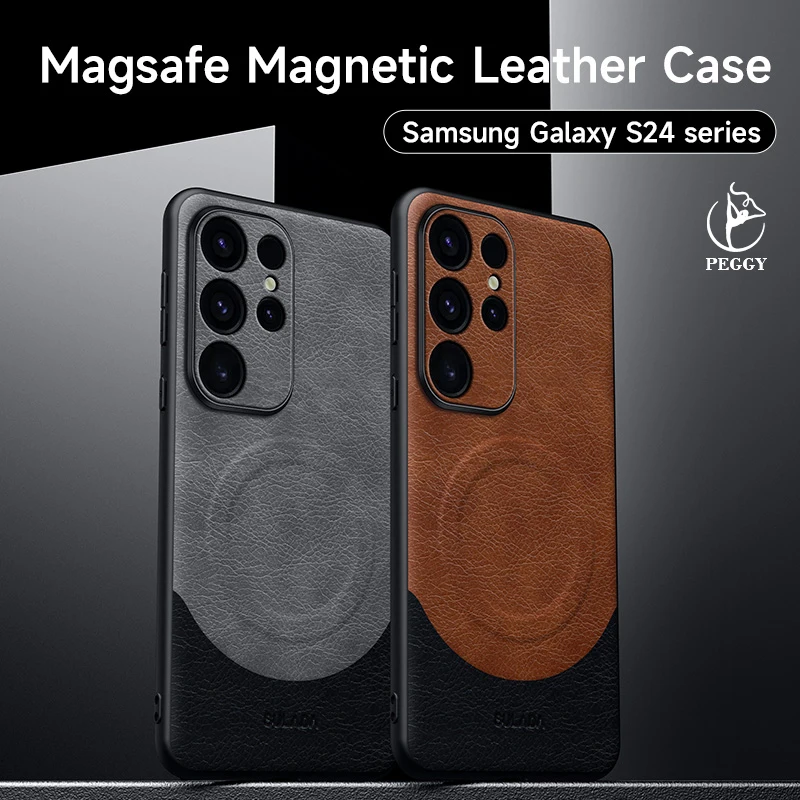 For Magsafe Magnetic Leather Phone Case for Samsung Galaxy S24Ultra S24 S24Plus Cowhide Magnetic Wireless Charging Phone Cover
For Magsafe Magnetic Leather Phone Case for Samsung Galaxy S24Ultra S24 S24Plus Cowhide Magnetic Wireless Charging Phone Cover