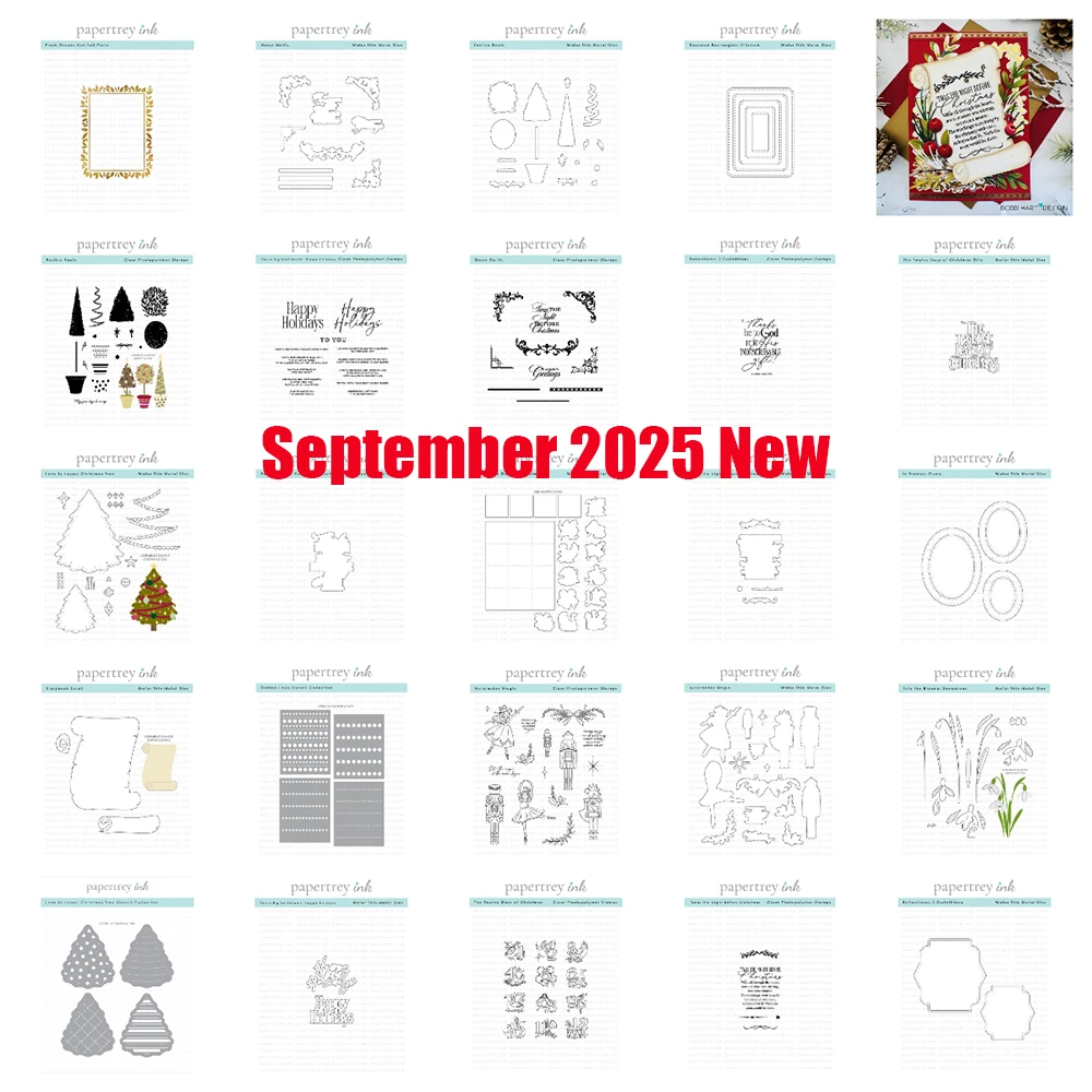2025 September New Metal Cutting Dies Stamps Stencils Hot Foil DIY Scrapbook Photo Album Happy Holidays Twelve Days of Christmas
2025 September New Metal Cutting Dies Stamps Stencils Hot Foil DIY Scrapbook Photo Album Happy Holidays Twelve Days of Christmas