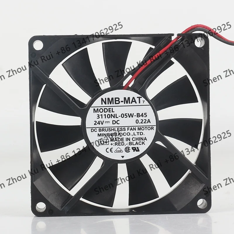 3110NL-05W-B45 Original NMB 8015 24V 0.22A 8CM Ball Bearing Frequency Converter with Cooling Fan
3110NL-05W-B45 Original NMB 8015 24V 0.22A 8CM Ball Bearing Frequency Converter with Cooling Fan
