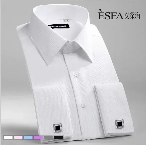 Fall 2024 pure color fashion long-sleeved French cufflinks shirts men's shirt
Fall 2024 pure color fashion long-sleeved French cufflinks shirts men's shirt