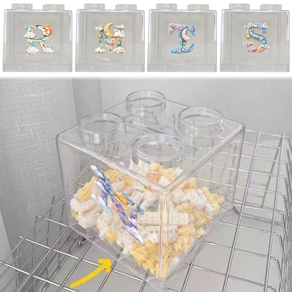 Portable Building Block Money Box Plastic Coin Storage Case Iridescent Cloud Initial Name 26 Letters Pattern
Portable Building Block Money Box Plastic Coin Storage Case Iridescent Cloud Initial Name 26 Letters Pattern