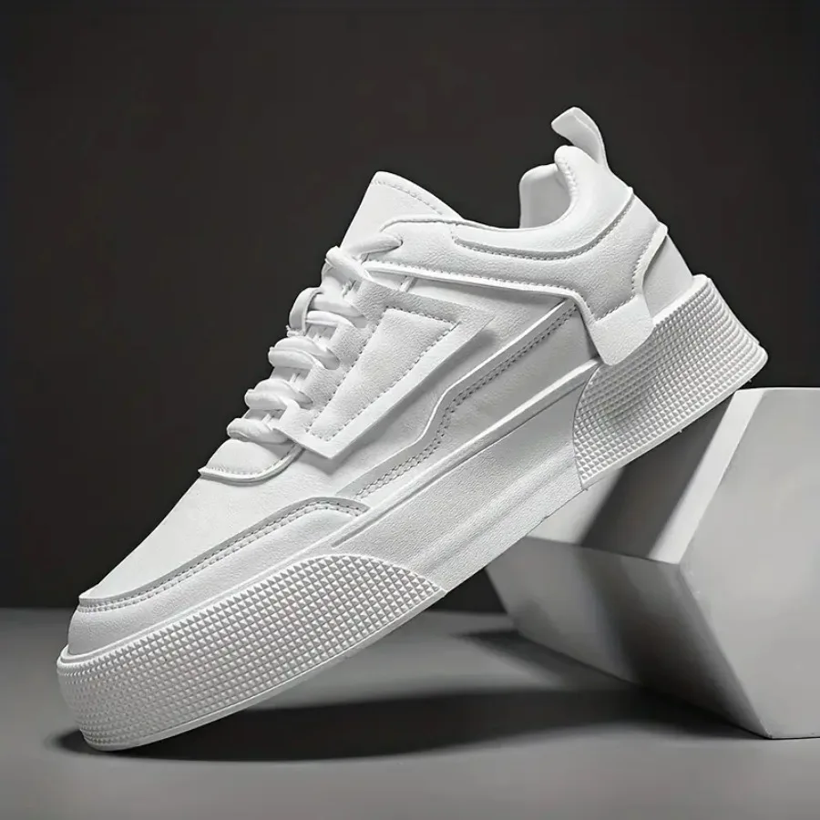 Men'S Casual White Fashion Sneakers Classic Low-Top Design with Microfiber Upper and Sole
Men'S Casual White Fashion Sneakers Classic Low-Top Design with Microfiber Upper and Sole