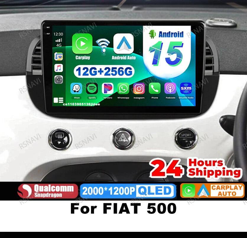 Автомобильный радиоприемник Android 15 для FIAT 500 5G WIFI Беспроводной Carplay Auto QLED Qualcomm DVD Мультимедийный головное устройство Viedo Player GPS 4G LTE
Автомобильный радиоприемник Android 15 для FIAT 500 5G WIFI Беспроводной Carplay Auto QLED Qualcomm DVD Мультимедийный головное устройство Viedo Player GPS 4G LTE