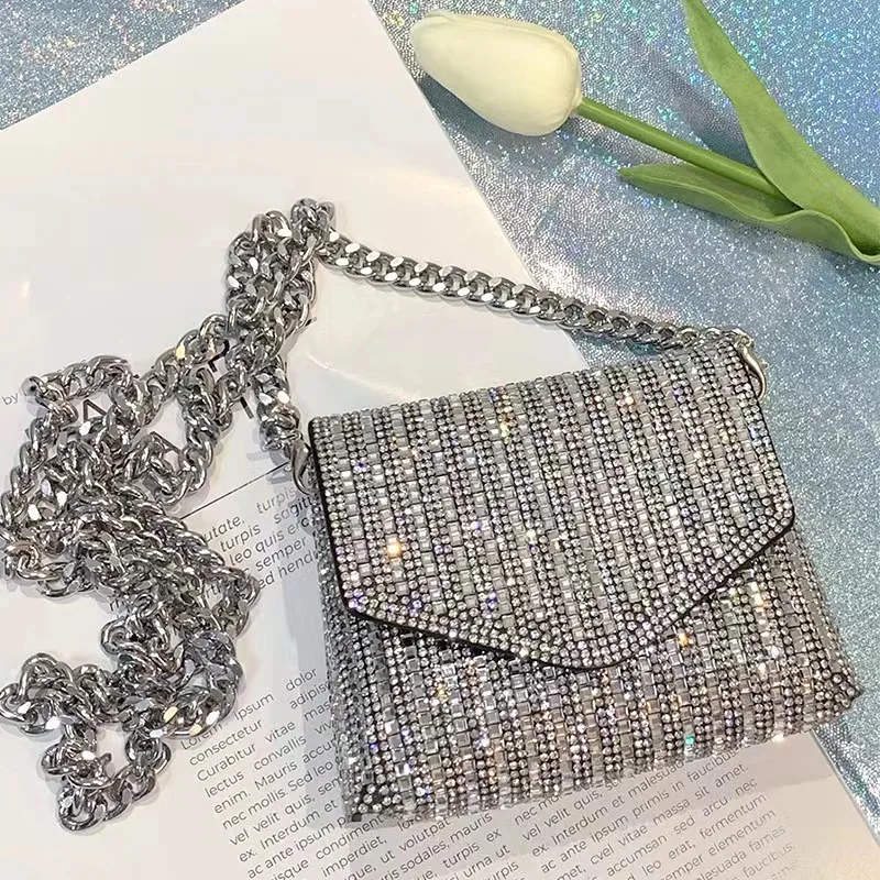 Trend niche design shiny full diamond envelope bag rhinestone chain crossbody bag fashion versatile shoulder bag mini bag
Trend niche design shiny full diamond envelope bag rhinestone chain crossbody bag fashion versatile shoulder bag mini bag