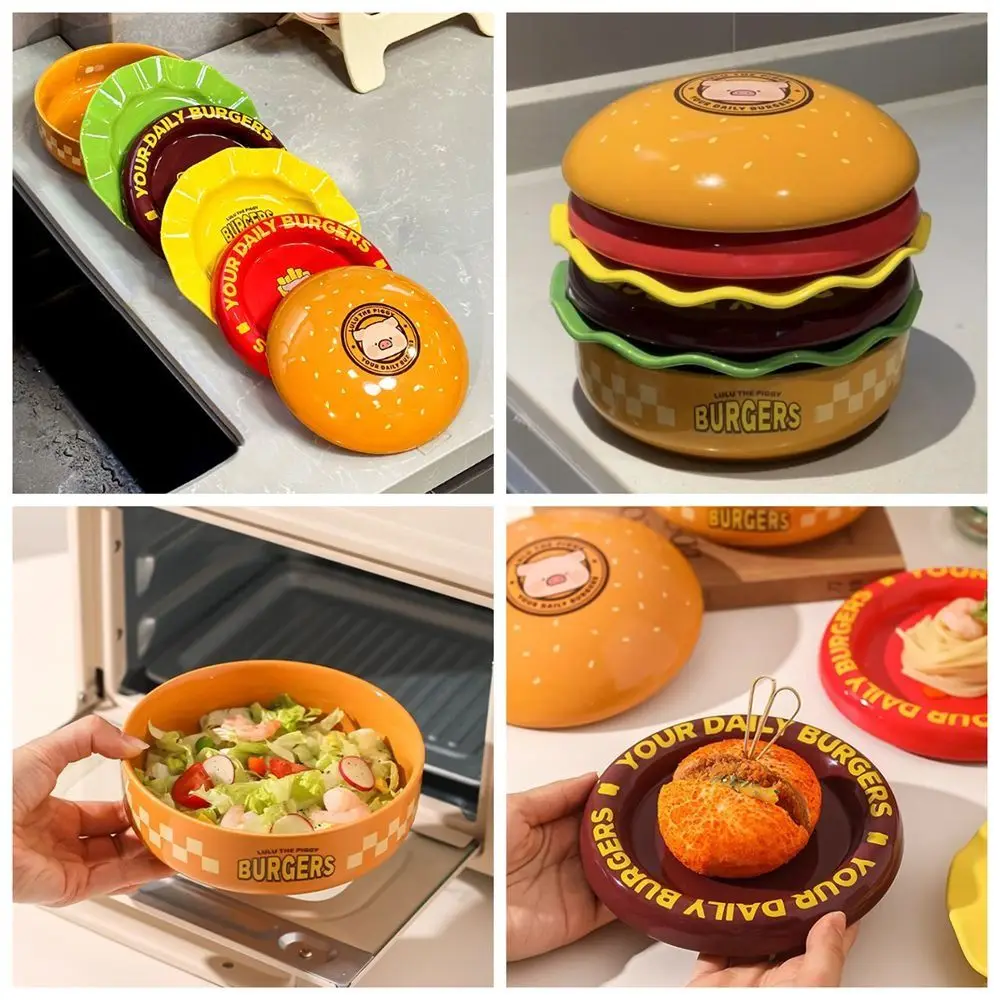 New Stackable Ceramic Burger Plate Mini 6-Layer Hamburger Plate Set Multicolor Easy to Clean Divided Plates
New Stackable Ceramic Burger Plate Mini 6-Layer Hamburger Plate Set Multicolor Easy to Clean Divided Plates