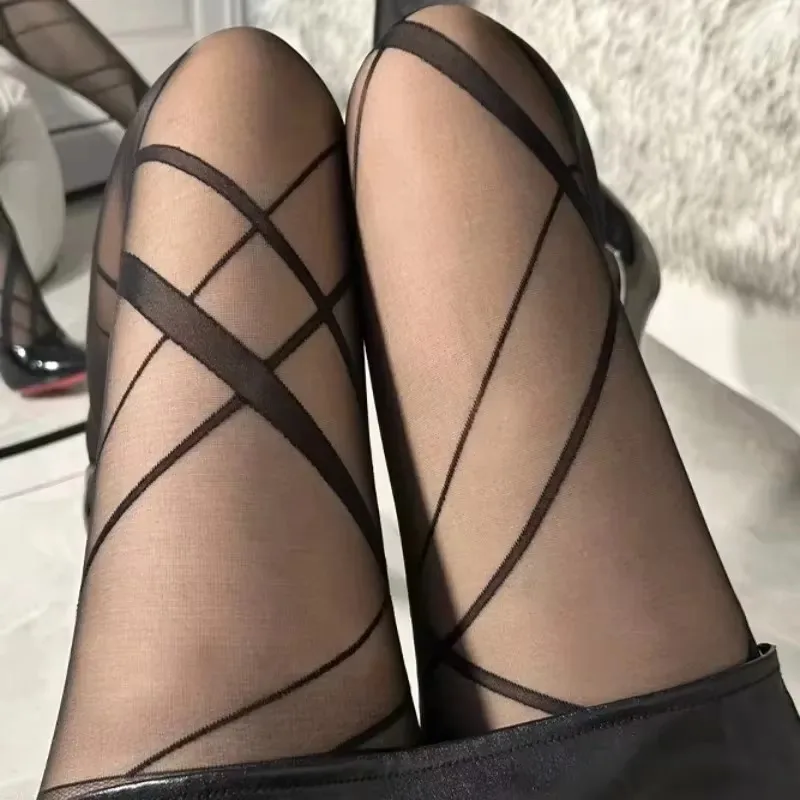 Lolita Women's Ultrathin Cross Strappy Pantyhose High Waist Semi-Sheer Footed Pantyhose Stockings Hosiery Sexy Summer Stockings 
Lolita Women's Ultrathin Cross Strappy Pantyhose High Waist Semi-Sheer Footed Pantyhose Stockings Hosiery Sexy Summer Stockings