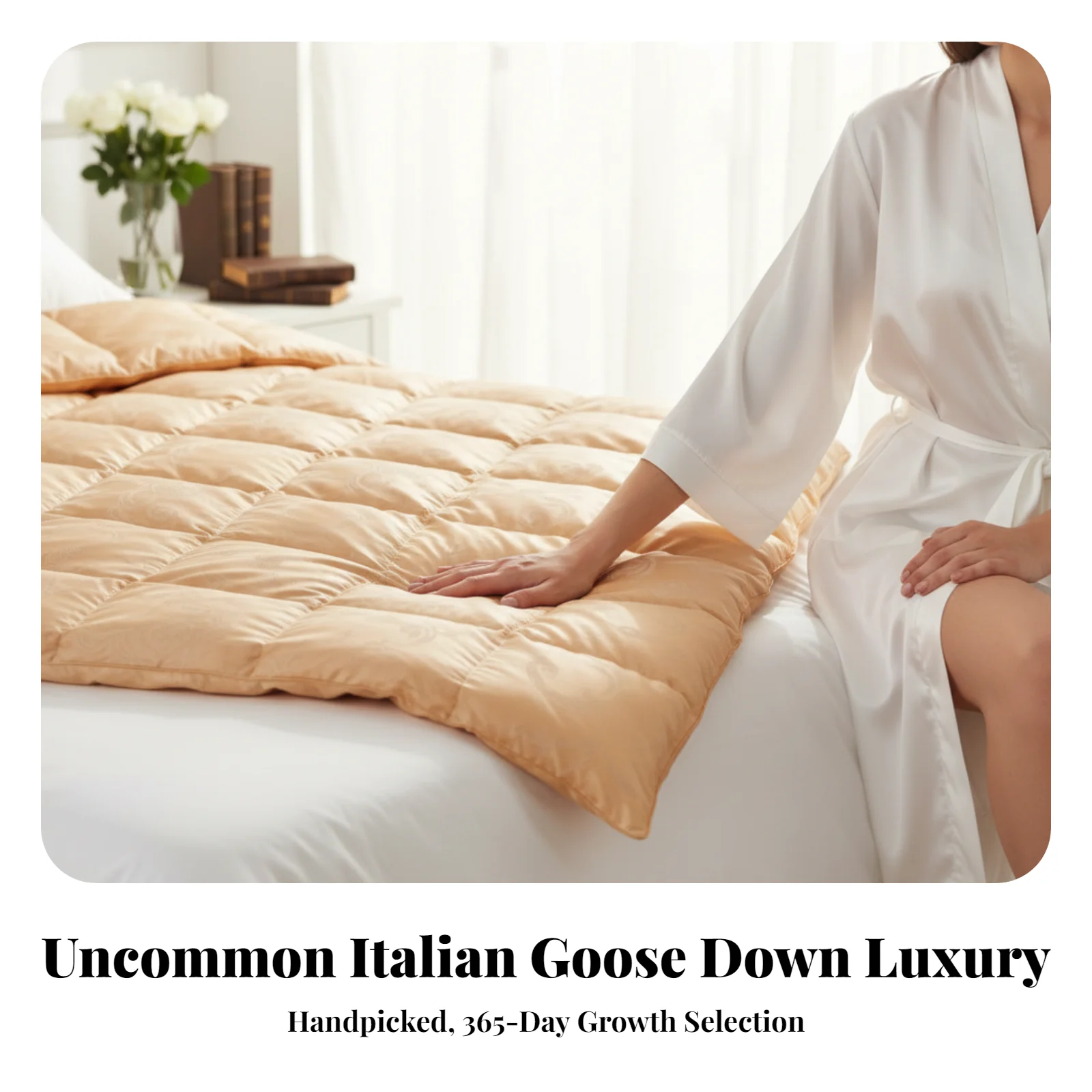 Goose Down Comforter, Silk Duvet Insert, Exceptional Warmth
Goose Down Comforter, Silk Duvet Insert, Exceptional Warmth