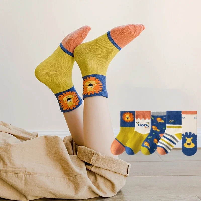 5 Pairs Students Kids Fashion Cartoon Lion Socks Baby Middle Tube Long Socks Children Boys Girls School Uniform Casual Socks
5 Pairs Students Kids Fashion Cartoon Lion Socks Baby Middle Tube Long Socks Children Boys Girls School Uniform Casual Socks