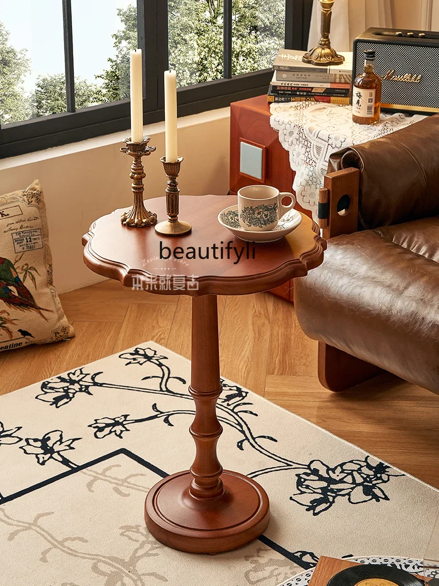 French creative retro solid wood coffee table balcony living room bedroom home bedside table sofa side tableA4567
French creative retro solid wood coffee table balcony living room bedroom home bedside table sofa side tableA4567