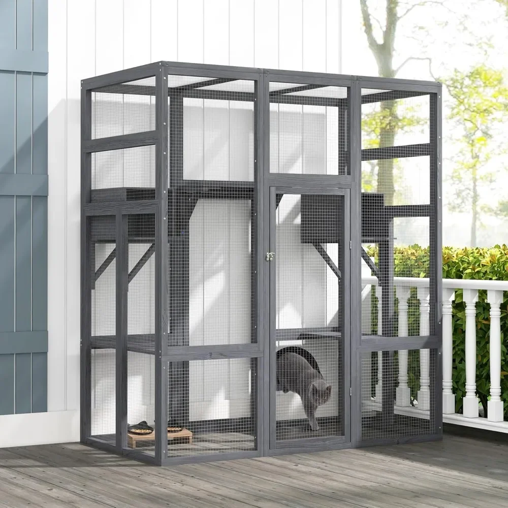 coivvovv Large Cat House Outdoor Catio - Cat Play & Run Enclosures Indoor Kitty Window Cage with Waterproof Roof, 7 Platforms &
coivvovv Large Cat House Outdoor Catio - Cat Play & Run Enclosures Indoor Kitty Window Cage with Waterproof Roof, 7 Platforms &