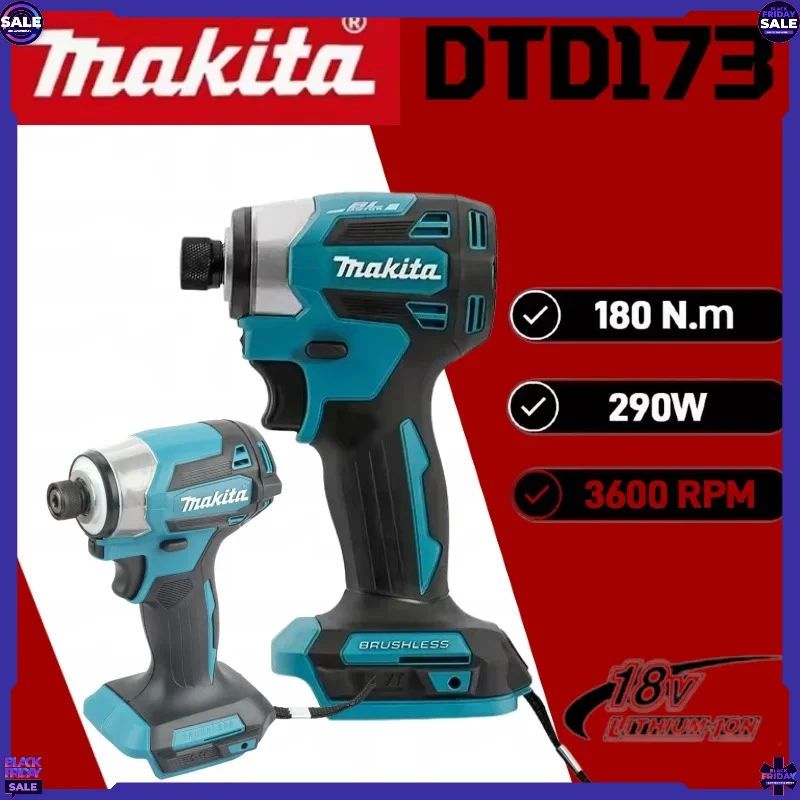 Аккумуляторный бесщеточный ударный шуруповерт Makita DTD173, дрель, беспроводной электроинструмент 18В/20В
Аккумуляторный бесщеточный ударный шуруповерт Makita DTD173, дрель, беспроводной электроинструмент 18В/20В