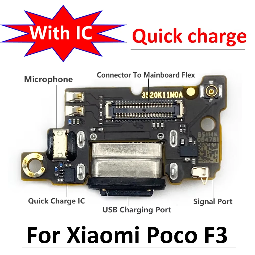 New USB Charging Port Charger Board Flex Cable For Xiaomi Poco F3 PocoF3 Dock Plug Connector With Microphone
New USB Charging Port Charger Board Flex Cable For Xiaomi Poco F3 PocoF3 Dock Plug Connector With Microphone