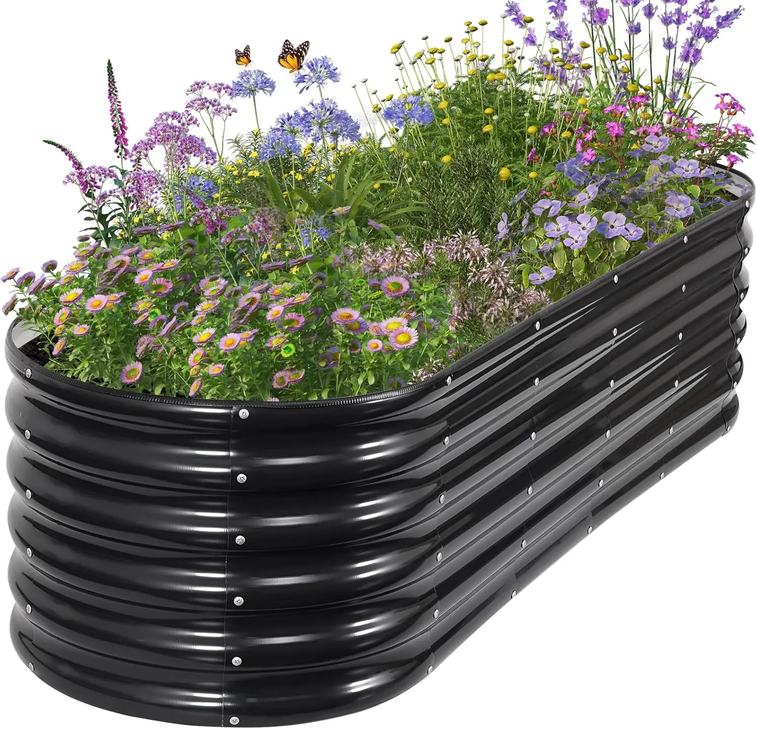 Galvanized Steel Raised Garden Bed Kit with Safety Edging and Gloves for Vegetables, Flowers, Herbs (6x2x1.4FT, Gray)
Galvanized Steel Raised Garden Bed Kit with Safety Edging and Gloves for Vegetables, Flowers, Herbs (6x2x1.4FT, Gray)