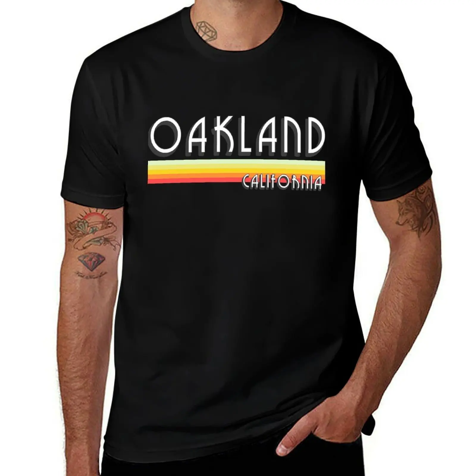 Oakland California Souvenirs CA City Retro Lines T-Shirt Vintage Print Crew Neck Tee
Oakland California Souvenirs CA City Retro Lines T-Shirt Vintage Print Crew Neck Tee