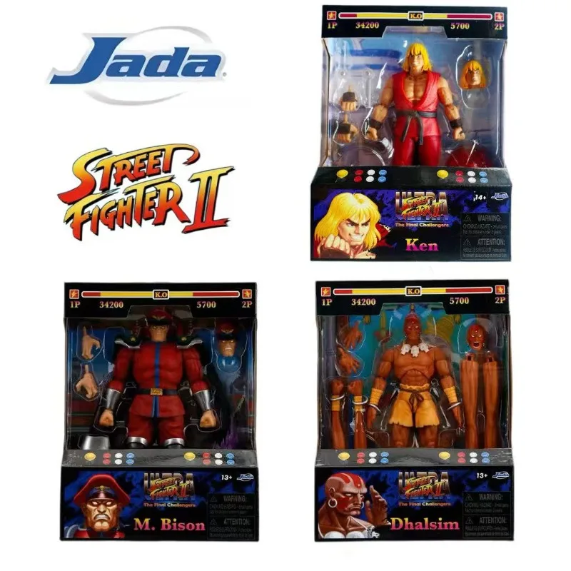 In Stock Jada Toys Street Fighter II The Final Challengers Ken M.Bison Dhalsim - The Long-Armed 1/12 Action Figure Model Toy
In Stock Jada Toys Street Fighter II The Final Challengers Ken M.Bison Dhalsim - The Long-Armed 1/12 Action Figure Model Toy