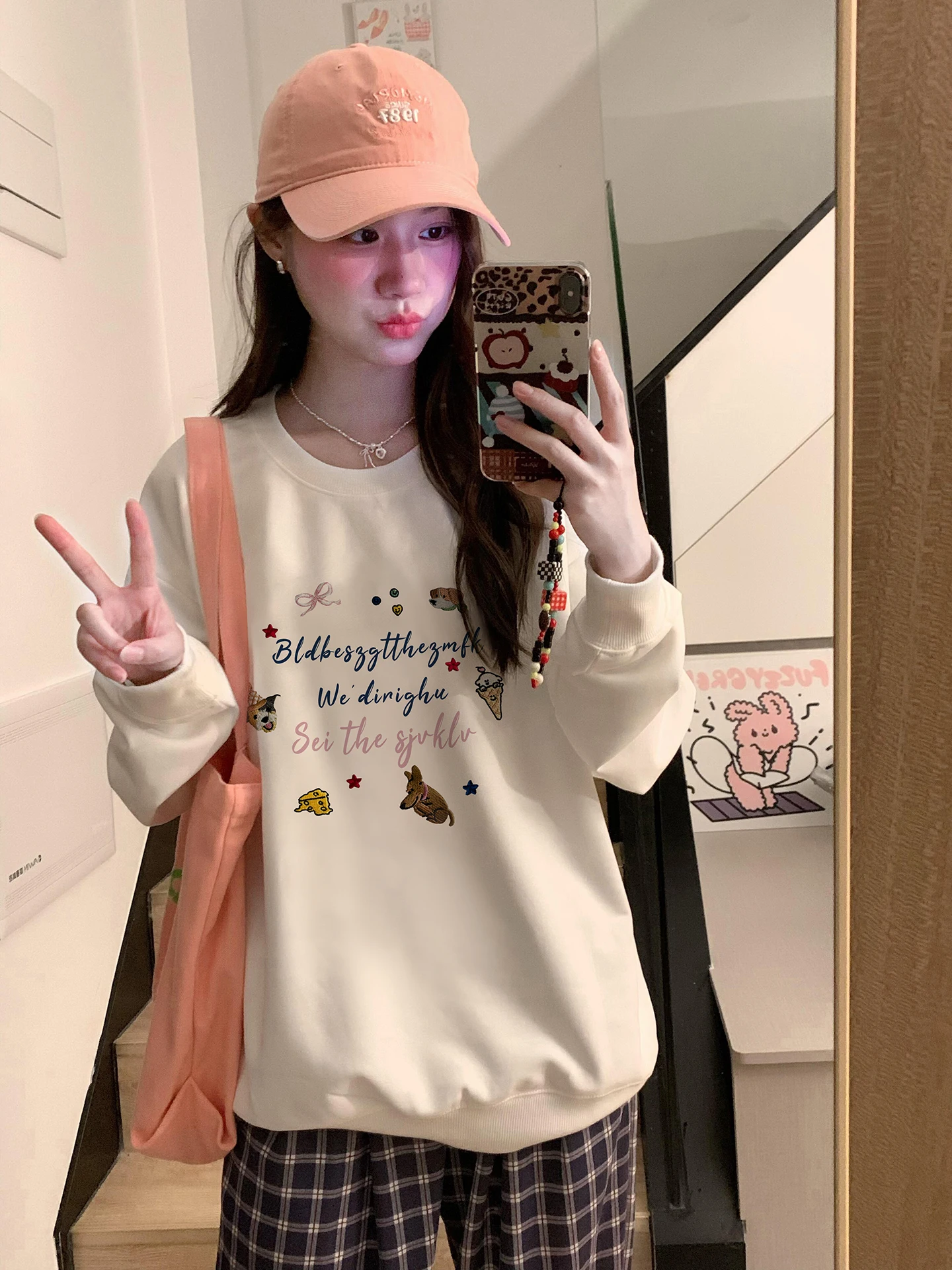 Loose Casual Long Sleeve round Neck Sweatshirt Women's plus Size Korean Style Chic White Top Spring Autumn Comfortable Lazy
Loose Casual Long Sleeve round Neck Sweatshirt Women's plus Size Korean Style Chic White Top Spring Autumn Comfortable Lazy