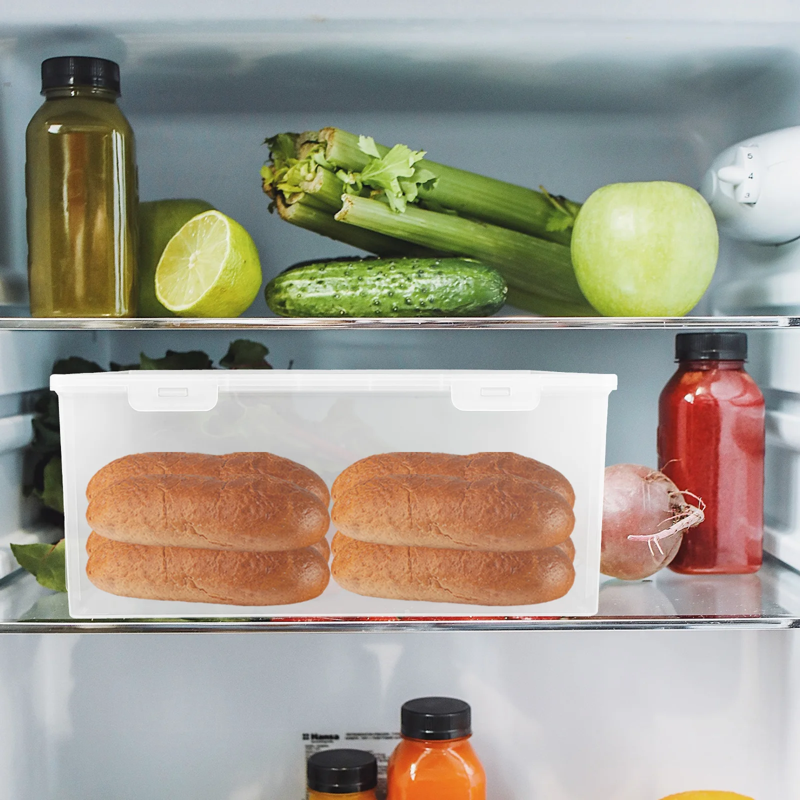 Storage Box Transparent Pp Material Kitchen Organizer For Bread Toast Fridge Food Container Bread Container
Storage Box Transparent Pp Material Kitchen Organizer For Bread Toast Fridge Food Container Bread Container