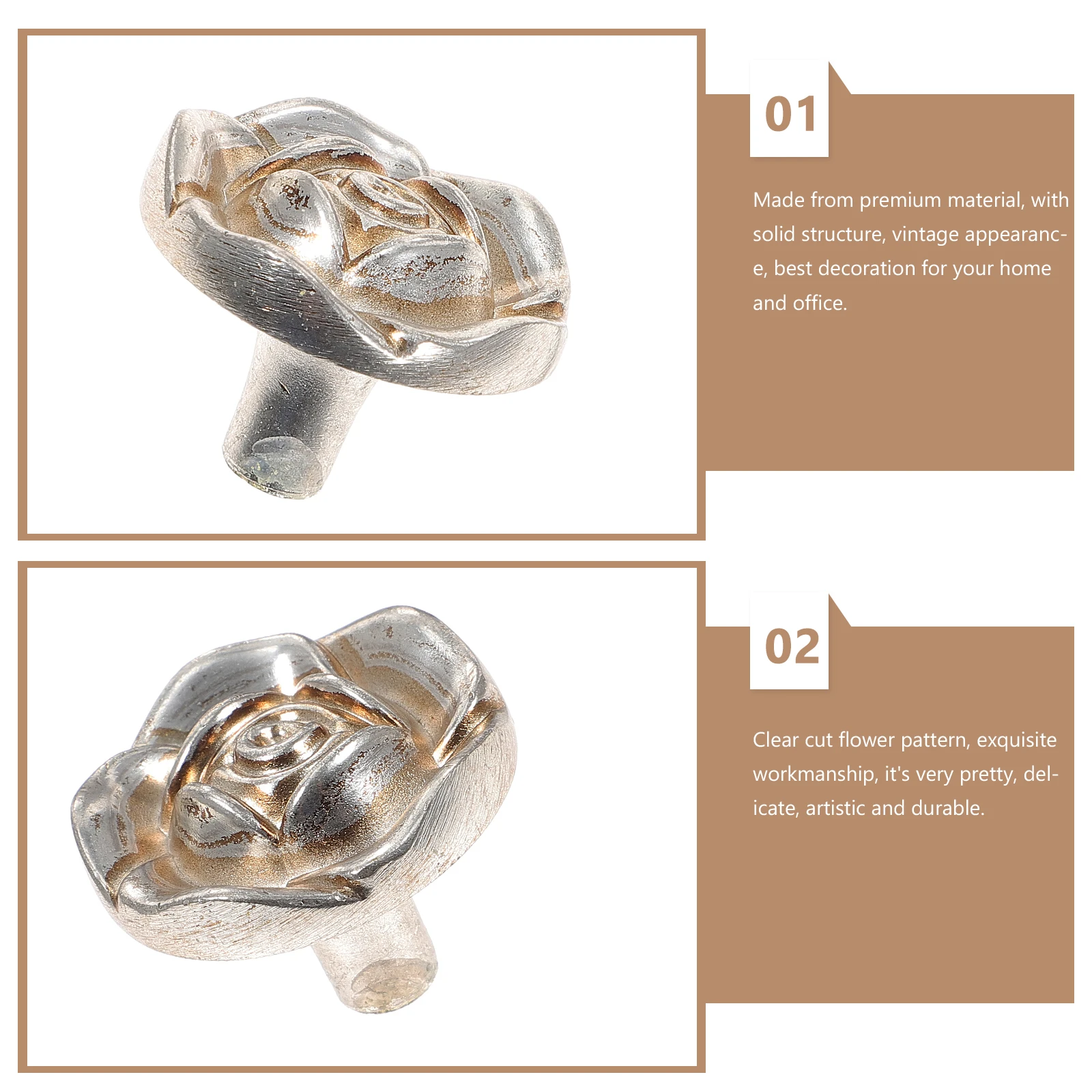 8pcs Cabinet Knobs Rose Door Pulls Vintage Flower Cupboard Drawer Handles Decorative Furniture Pulls Clear Design Sturdy Durable
8pcs Cabinet Knobs Rose Door Pulls Vintage Flower Cupboard Drawer Handles Decorative Furniture Pulls Clear Design Sturdy Durable