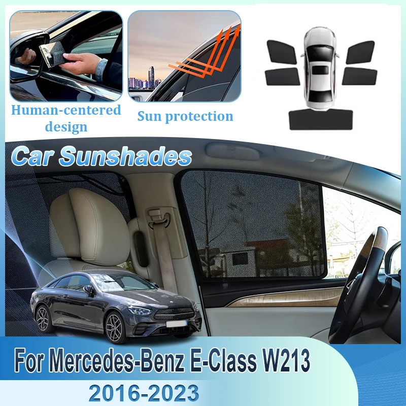 Магнитные солнцезащитные шторки для Mercedes-Benz E-Class W213 2016-2023, автомобильные солнцезащитные шторки, теплоизоляционные сетчатые шторки на окна, аксессуары
Магнитные солнцезащитные шторки для Mercedes-Benz E-Class W213 2016-2023, автомобильные солнцезащитные шторки, теплоизоляционные сетчатые шторки на окна, аксессуары