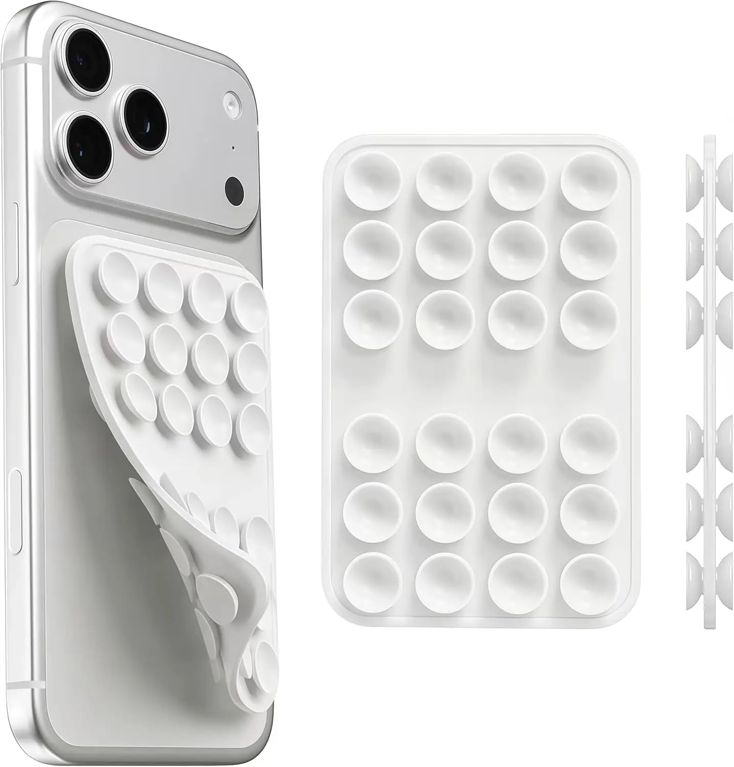 2pc Upgraded Double Sided Silicone Suction Cup Phone Case Mount, Sticky Phone Grip Holder for Hands-Free Selfes & Videos, Reusable Silicone Phone Suction Grip for iPhone & Android, White
2pc Upgraded Double Sided Silicone Suction Cup Phone Case Mount, Sticky Phone Grip Holder for Hands-Free Selfes & Videos, Reusable Silicone Phone Suction Grip for iPhone & Android, White